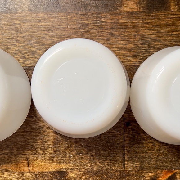 Vintage Set of 3 Glasbake Custard Cups Milk Glass Pudding Créme Brulet Ice Cream - Picture 4 of 9